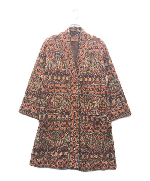 missoni（ミッソーニ）MISSONI (ミッソーニ) 総柄ロングカーディガン マルチカラー サイズ:44の古着・服飾アイテム