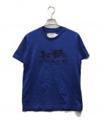 COACHコーチ）の古着「エバーグリーン ホース アンド キャリッジ Tシャツ」｜ブルー