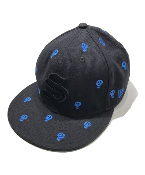 stussy（ステューシー）stussy (ステューシー) New Era (ニューエラ) スカルパターンベースボールキャップ ブラック サイズ:7 3/4　61.5㎝の古着・服飾アイテム