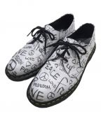 Dr.Martensドクターマーチン）の古着「Script Peace Love Freedom Black Oxford Shoes」｜ホワイト