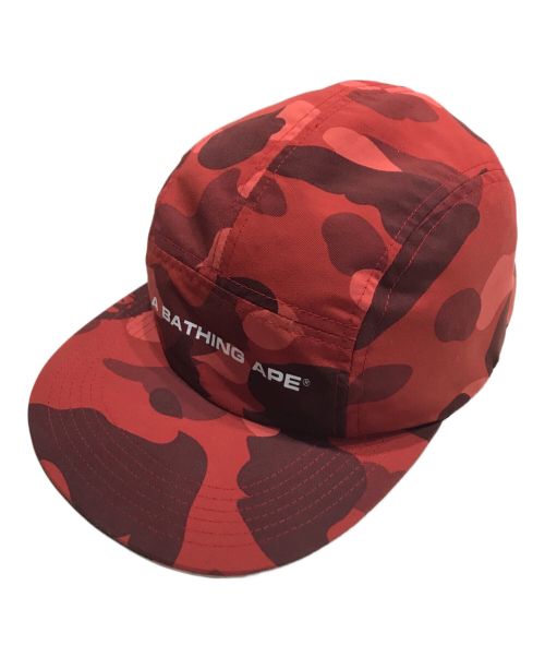 A BATHING APE（アベイシングエイプ）A BATHING APE (アベイシングエイプ) Color Camo Jet Cap オレンジの古着・服飾アイテム