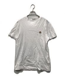 MONCLER（モンクレール）の古着「胸ワッペンクルーネックコットンTシャツ」｜ホワイト