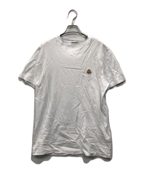 MONCLER（モンクレール）MONCLER (モンクレール) 胸ワッペンクルーネックコットンTシャツ ホワイト サイズ:Mの古着・服飾アイテム