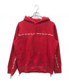 SUPREMEシュプリーム）の古着「Text stripe hooded sweatshirt」｜レッド