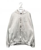 X-LARGEエクストララージ）の古着「RHINESTONE OG ZIP HOODED SWEATSHIRT」｜グレー