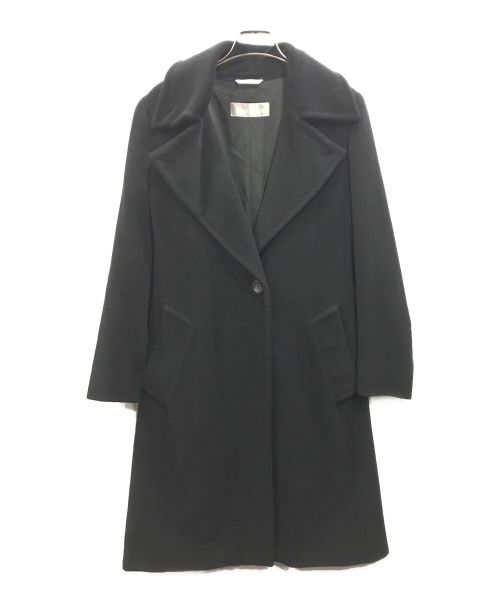 MaxMara（マックスマーラ）MaxMara (マックスマーラ) アンゴラ混コート ブラック サイズ:36の古着・服飾アイテム