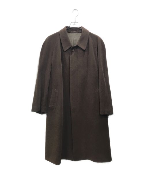 LANVIN（ランバン）LANVIN (ライバン) アンゴラ混コート ブラウン サイズ:R50-46の古着・服飾アイテム