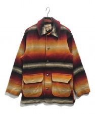 WOOLRICH (ウールリッチ) コンチョボタンネイティブ柄ジャケット オレンジ サイズ:M