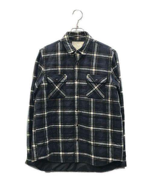 sacai（サカイ）sacai (サカイ) フランネルシャツジャケット ネイビー サイズ:1の古着・服飾アイテム