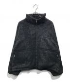 WYM LIDNMウィム バイ リドム）の古着「WOOL BLEND SHAGGY SHORT BLOUSON」｜ブラック