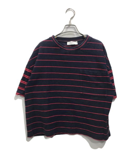 JIL SANDER（ジルサンダー）JIL SANDER (ジルサンダー) ボーダーTシャツ ネイビー サイズ:Ｌの古着・服飾アイテム