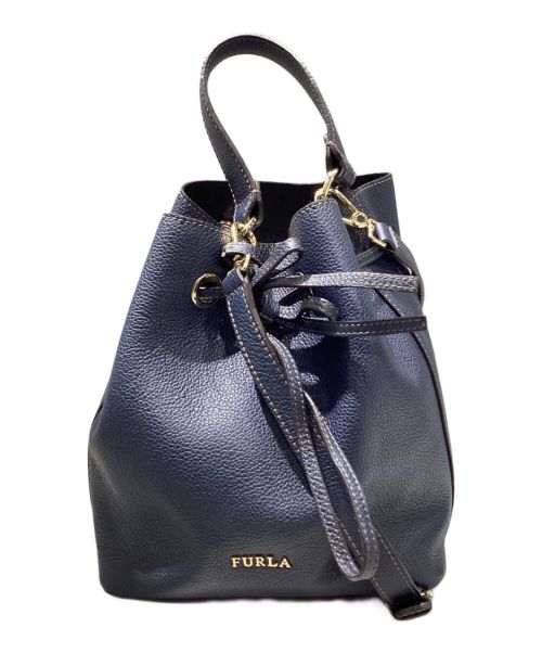 FURLA（フルラ）FURLA (フルラ) 2WAYショルダーバッグ ネイビーの古着・服飾アイテム