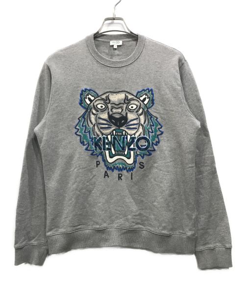 KENZO（ケンゾー）KENZO (ケンゾー) クラシックタイガースウェットトレーナー グレー サイズ:Ｍの古着・服飾アイテム