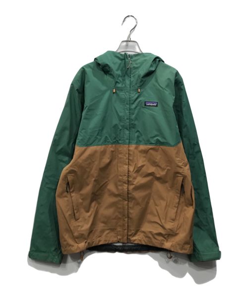 Patagonia（パタゴニア）Patagonia (パタゴニア) トレントシェル 3L ジャケット グリーン×ブラウン サイズ:Ｍの古着・服飾アイテム