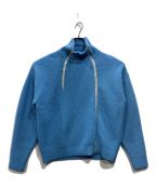 CULLNIクルニ）の古着「Double Zip High Neck Knit」｜スカイブルー