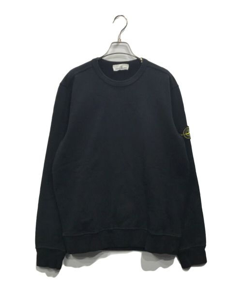 STONE ISLAND（ストーンアイランド）STONE ISLAND (ストーンアイランド) コットンクルーネックL/Sスウェット ブラック サイズ:Ｌの古着・服飾アイテム