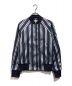 KENZO（ケンゾー）の古着「Striped Cotton-blend Bomber Jacket」｜ブルー