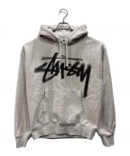 stussyステューシー）の古着「DIZZY STOCK HOODIE」｜グレー