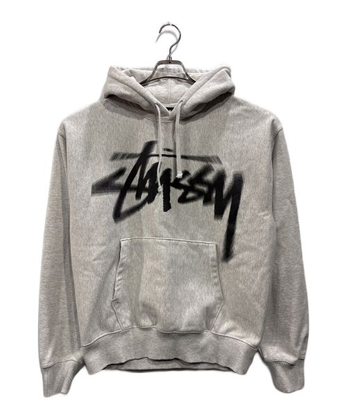 stussy（ステューシー）stussy (ステューシー) DIZZY STOCK HOODIE グレー サイズ:Ｍの古着・服飾アイテム