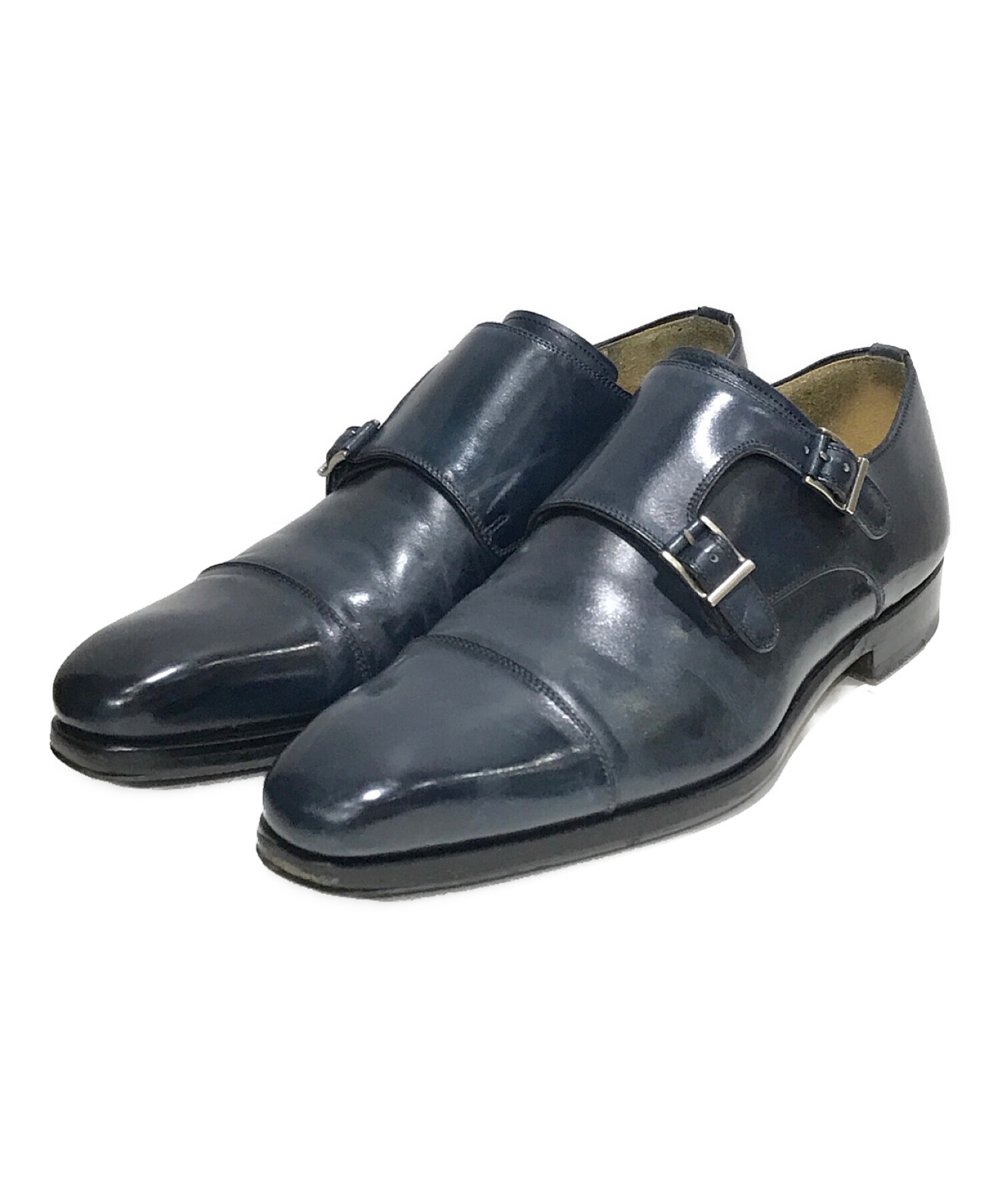 MAGNANNI (マグナーニ) ダブルモンクストラップシューズ ネイビー サイズ:39