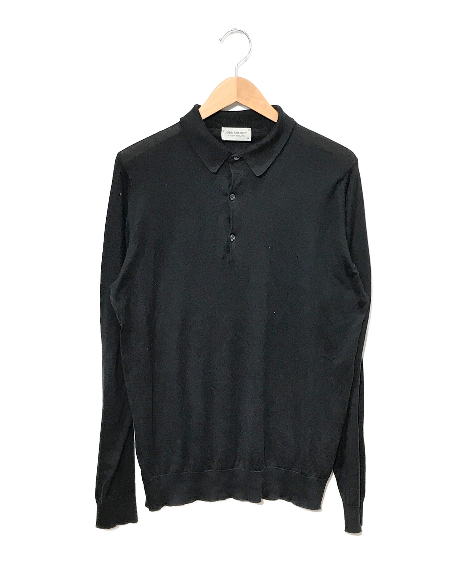 中古】ジョンスメドレー JOHN SMEDLEY 英国製 ニット ポロシャツ シー