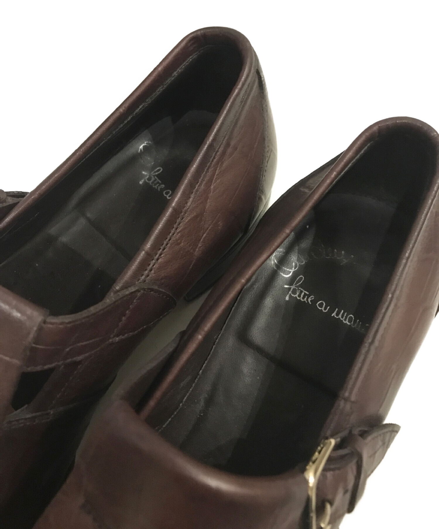 安価 未使用 Santoni サントーニ キルトローファー 26.5〜27.0