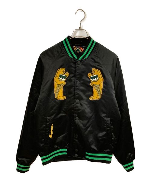 ICE CREAM（アイスクリーム）ICE CREAM (アイスクリーム) Bear Varsity Jacket ブラック サイズ:Mの古着・服飾アイテム