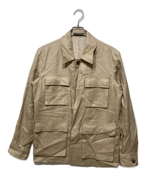 BANANA REPUBLIC（バナナリパブリック）BANANA REPUBLIC (バナナリパブリック) LINEN FD JKT アイボリー サイズ:Mの古着・服飾アイテム