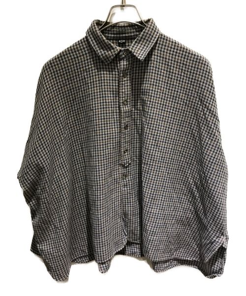 45R（フォーティーファイブアール）45R (フォーティーファイブアール) チェックシャツ ブラウン サイズ:0(実寸サイズをご確認ください)の古着・服飾アイテム