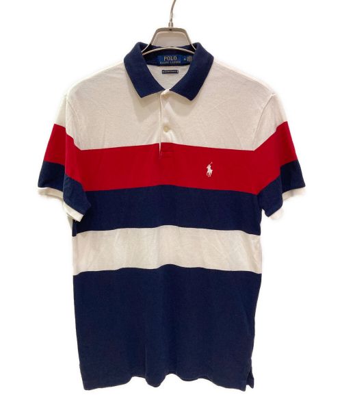 POLO RALPH LAUREN（ポロ・ラルフローレン）POLO RALPH LAUREN (ポロ・ラルフローレン) ポロシャツ ホワイト×ネイビー サイズ:Mの古着・服飾アイテム