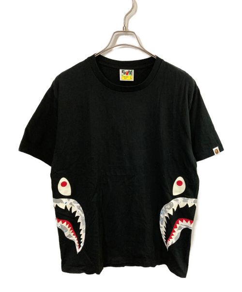 BAPE BY A BATHING APE（ベイプバイアベイシングエイプ）BAPE BY A BATHING APE (ベイプバイアベイシングエイプ) シャークプリントカットソー ブラック サイズ:Lの古着・服飾アイテム