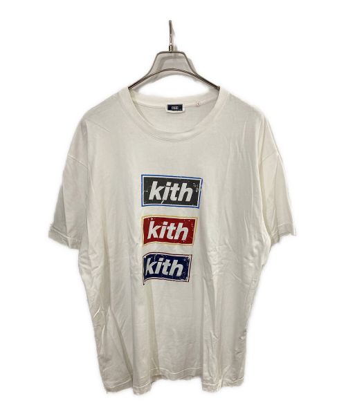 KITH（キス）KITH (キス) STACKED VINTAGE TEE ホワイト サイズ:XLの古着・服飾アイテム