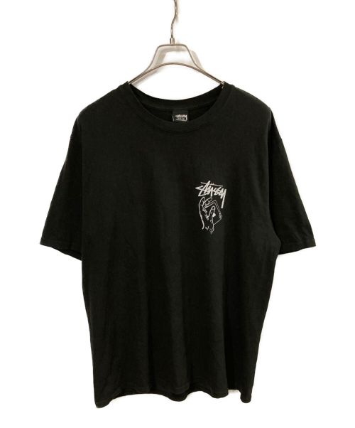 stussy（ステューシー）stussy (ステューシー) プリントTシャツ ブラック サイズ:Lの古着・服飾アイテム