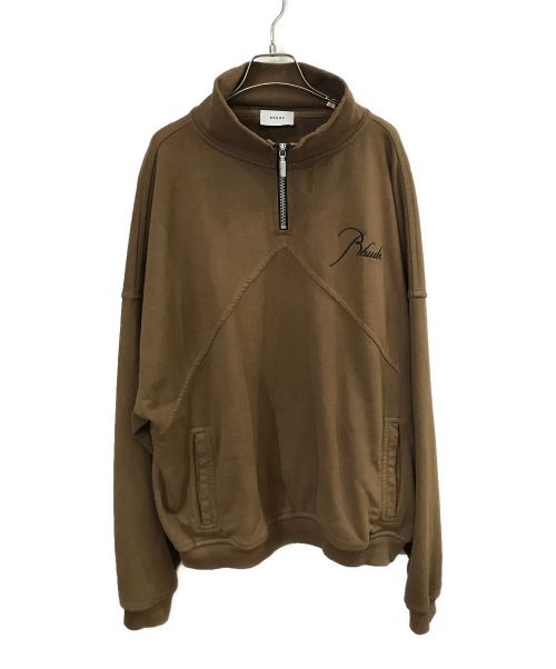 RHUDE（ルード）RHUDE (ルード) ロゴ スウェットシャツ ブラウン サイズ:Lの古着・服飾アイテム