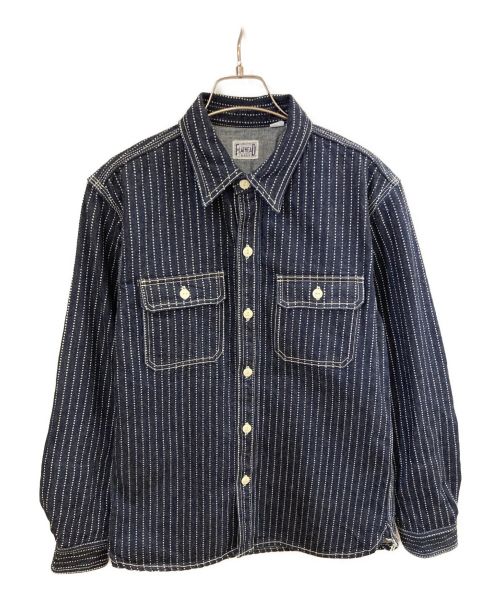 FLAT HEAD（フラット ヘッド）FLAT HEAD (フラット ヘッド) WABASHWORKSHIRT ネイビー サイズ:40の古着・服飾アイテム