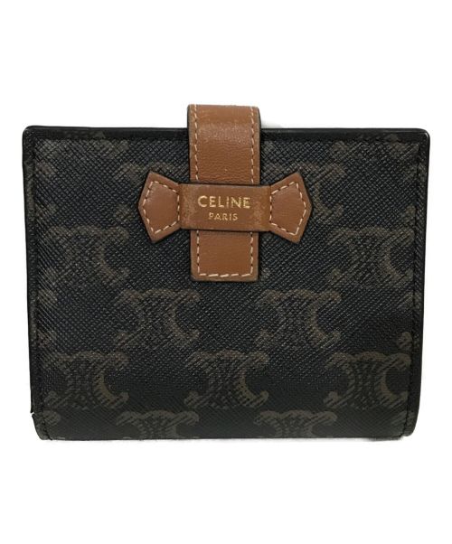 CELINE（セリーヌ）CELINE (セリーヌ) スモール ストラップウォレット ブラウンの古着・服飾アイテム