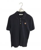 maison kitsuneメゾンキツネ）の古着「OX HEAD PATCH CLASSIC POLO」｜ネイビー