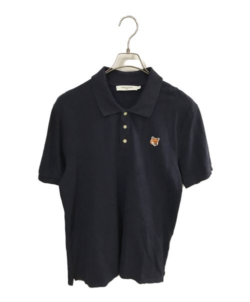 maison kitsune（メゾンキツネ）maison kitsune (メゾンキツネ) OX HEAD PATCH CLASSIC POLO ネイビー サイズ:Lの古着・服飾アイテム