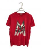MONCLERモンクレール）の古着「プリントTシャツ」｜レッド