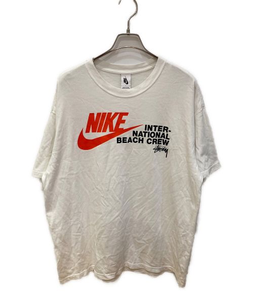 NIKE（ナイキ）NIKE (ナイキ) stussy (ステューシー) プリントTシャツ ホワイト サイズ:Lの古着・服飾アイテム