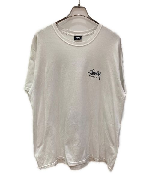 stussy（ステューシー）stussy (ステューシー) プリントTシャツ ホワイト サイズ:Lの古着・服飾アイテム