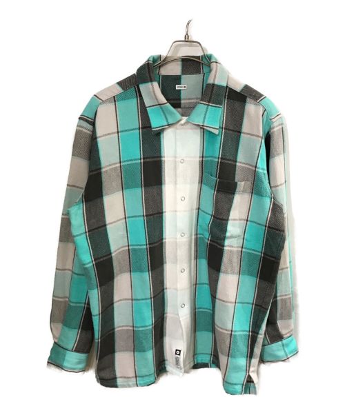 SEQUEL（シークエル）SEQUEL (シークエル) LINE CHECK SHIRT グリーン サイズ:Lの古着・服飾アイテム