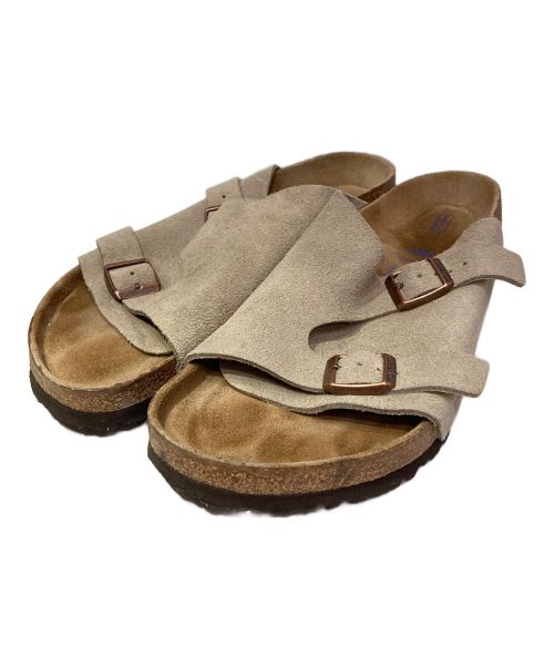 BIRKENSTOCK（ビルケンシュトック）BIRKENSTOCK (ビルケンシュトック) レザーサンダル ベージュ サイズ:42の古着・服飾アイテム