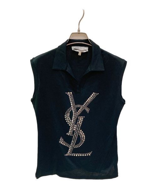 Yves Saint Laurent（イヴサンローラン）Yves Saint Laurent (イヴサンローラン) ノースリーブカットソー ブラック サイズ:Sの古着・服飾アイテム