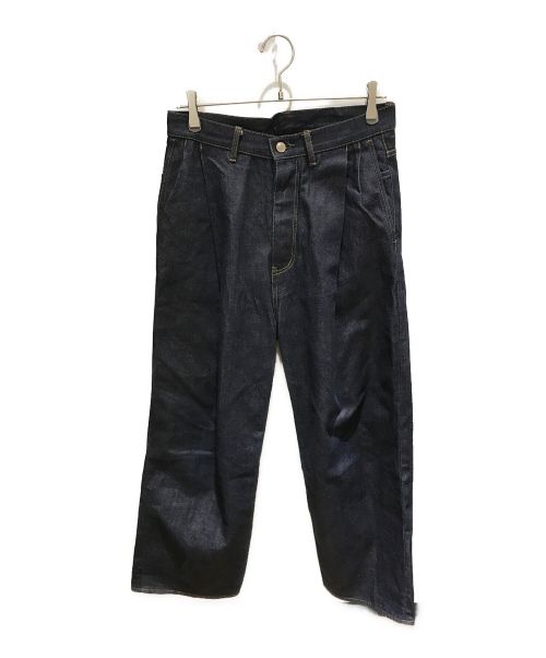 SUBLATIONS（サブレーションズ）SUBLATIONS (サブレーションズ) 2TUCK WIDE DENIM PANTS インディゴ サイズ:1の古着・服飾アイテム