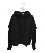 NEPLAネプラ）の古着「RECYCLED WOOL LAYERED HOODIE PO」｜ブラック