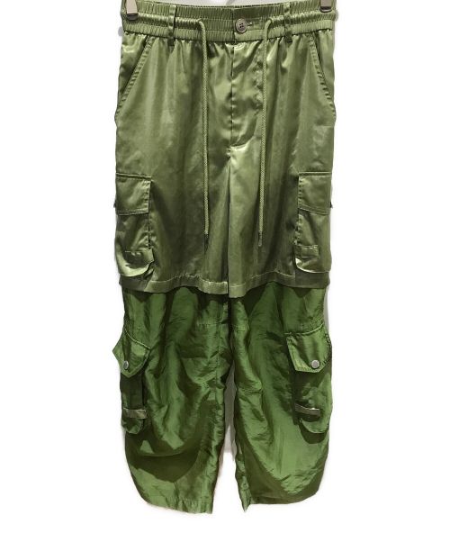 FenG CHen WANG（フェンチェンワン）FenG CHen WANG (フェンチェンワン) DETACHABLE POCKET PANTS 黄緑 サイズ:XSの古着・服飾アイテム