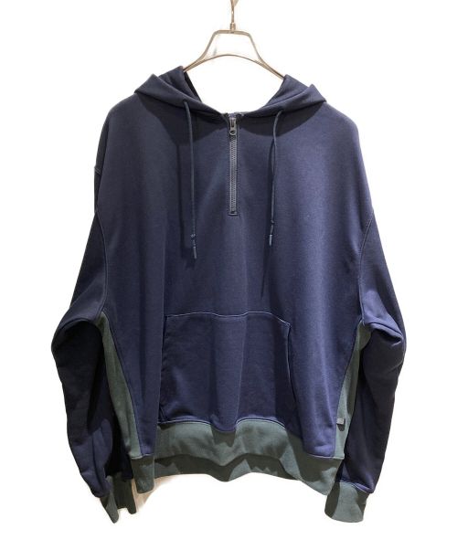 DAIWA PIER39（ダイワ ピア39）DAIWA PIER39 (ダイワ ピア39) TECH SWEAT HALF ZIP HOODIE ネイビー サイズ:Lの古着・服飾アイテム