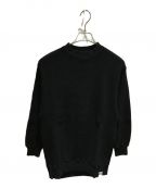 CALEEキャリー）の古着「BAMBOO WAFFLE MOCK NECK SHIRT」｜ブラック