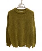 CALEEキャリー）の古着「7GAUGE CREW NECK BOUCLE KNIT」｜カーキ